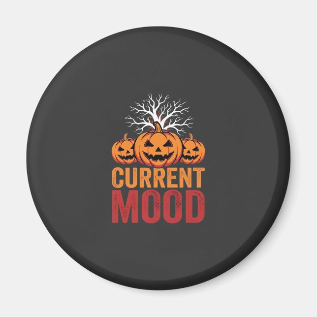 Halloween Nuvarande Stämning Pumpa Träd Design Magnet (Framsidan)