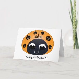 Halloween nyckelpigakort kort
