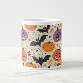 Halloween och hösten mönster jumbo mugg