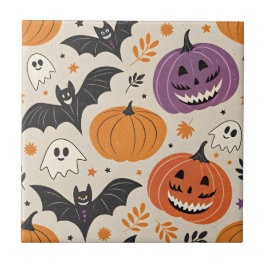 Halloween och hösten mönster kakelplatta