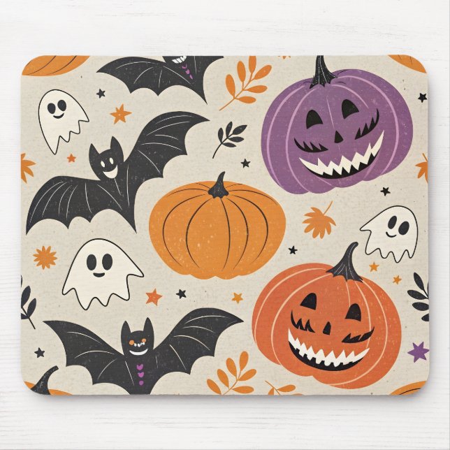 Halloween och hösten mönster musmatta (Framsidan)