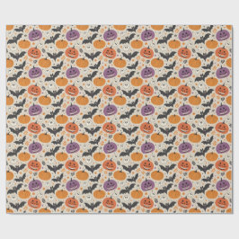 Halloween och hösten mönster presentpapper