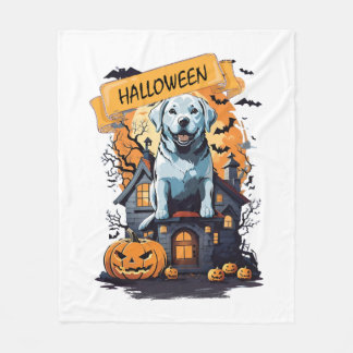 HALLOWEEN OCH HUND FLEECEFILT