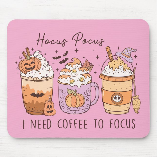 Halloween och kaffe musmatta (Framsidan)