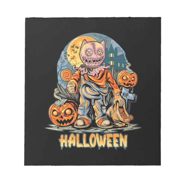 Halloween och katt anteckningsblock (Framsida)