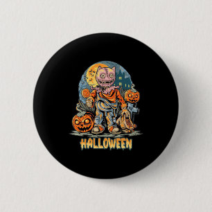 Halloween och katt knapp