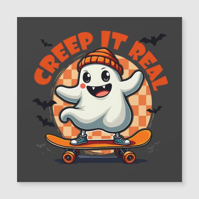 Halloween- och spök-tema skateboard för riktigt lä (Framsida)