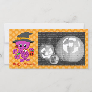 Halloween Octopus Julkort