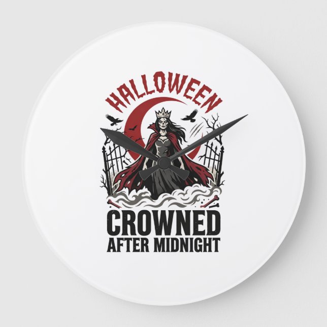 Halloween Odöd Drottning Midnatt Stiger Stor Klocka (Framsida)