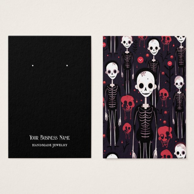Halloween-Odöda Zombies Visning Card Visitkort (Framsida & baksida)