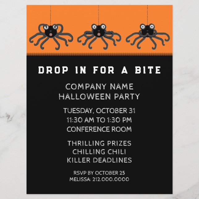 Halloween Office-partiinbjudan Reklamblad (Framsidan)