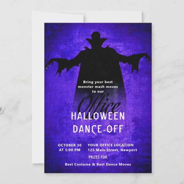 Halloween Office Party Business Corporate Dracula Inbjudningar (Framsida)