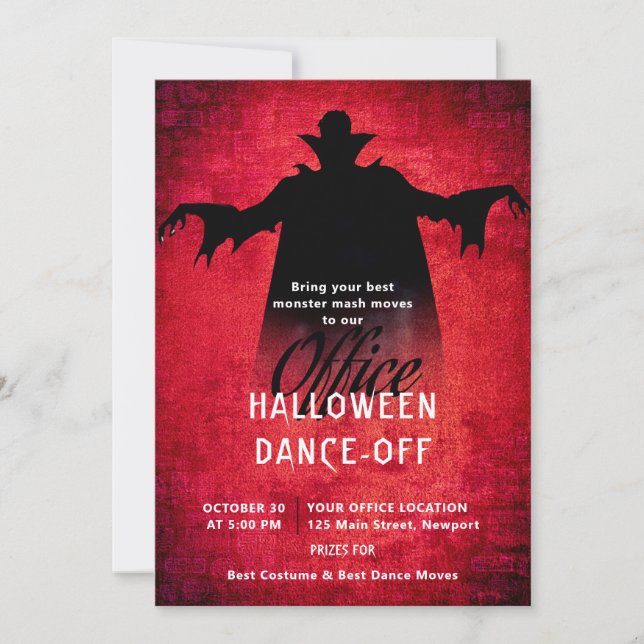 Halloween Office Party Business Corporate Monster Inbjudningar (Framsida)