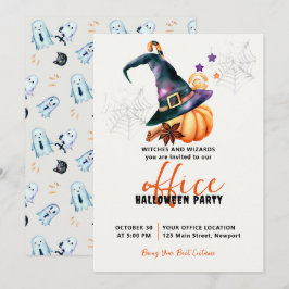 Halloween Office Party Business Corporate Pumpkin Inbjudningar