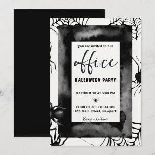 Halloween Office Party Business Corporate Spiders Inbjudningar