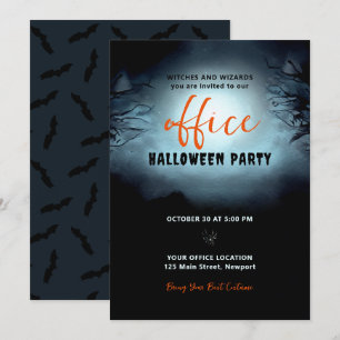 Halloween Office Party Business Corporate Spooky Inbjudningar