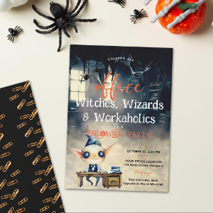 Halloween Office Party Business Ghoul Funny Black Inbjudningar