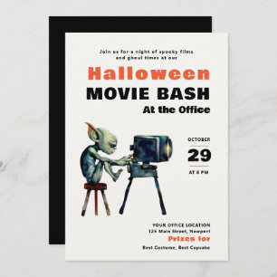 Halloween Office Party Business Movie Bash Gremlin Inbjudningar