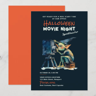 Halloween Office Party Business Movie Gremlin Mörk Inbjudningar