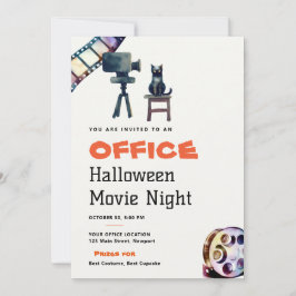 Halloween Office Party Business Movie Natt Inbjudningar