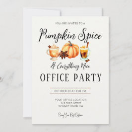 Halloween Office Party Business Pumpkin Spice Nice Inbjudningar