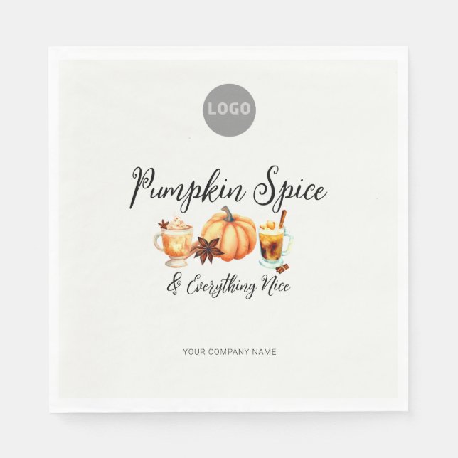 Halloween Office Party Business Pumpkin Spice Nice Pappersservett (Framsidan)