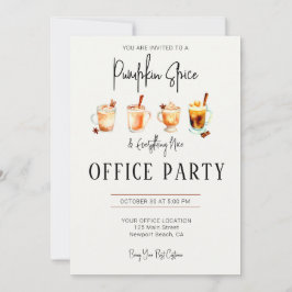 Halloween Office Party Elegant Pumpkin Spice Nice Inbjudningar