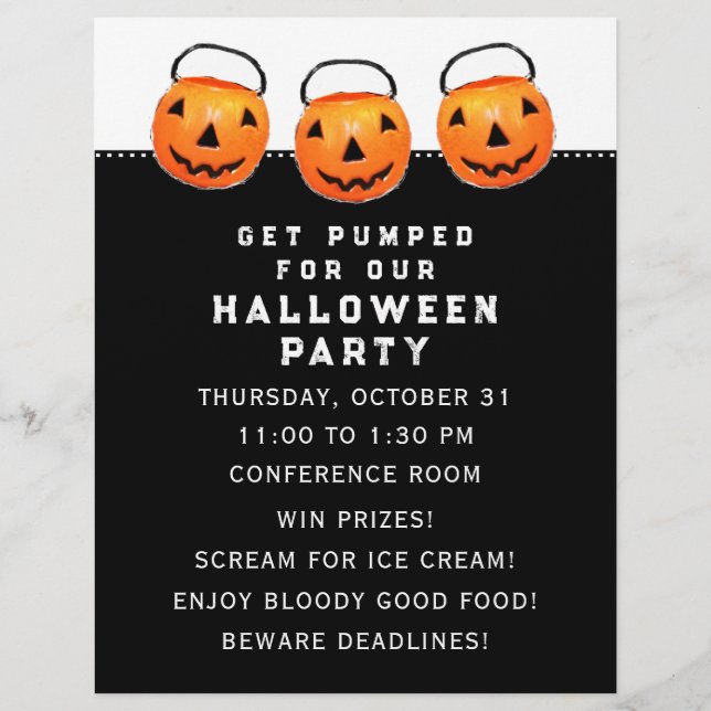 Halloween Office Party Reklamblad (Framsidan)