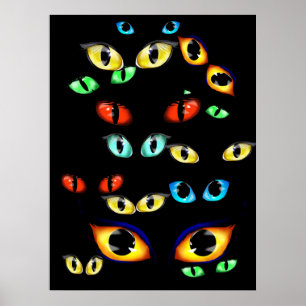 Halloween ögaaffisch poster