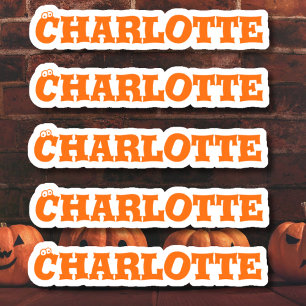 Halloween Ögon Pumpkin Färg Namn Sticker Klistermärken