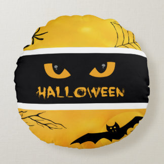 Halloween ögon Rund Kuddvar (16") Kudde