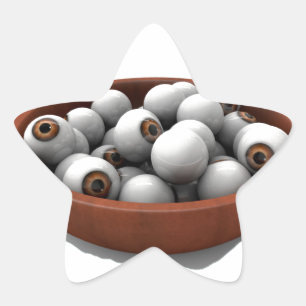 halloween-ögonbollar stjärnformat klistermärke