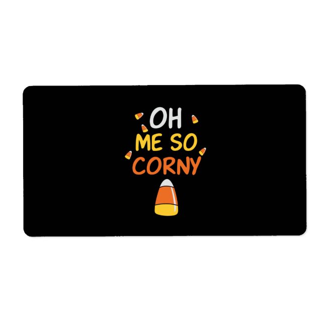 Halloween Oh Me så Corny Candy Birthday Fraktsedel (Framsidan)