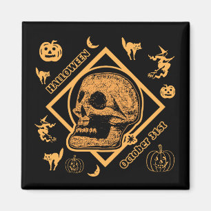 Halloween Oktober 31a Collage Magnet
