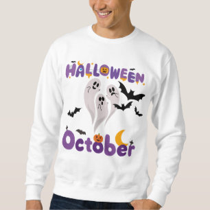 Halloween oktober lång ärmad tröja