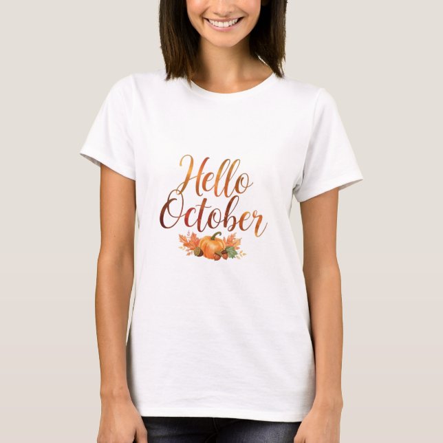 Halloween oktober  t shirt (Framsida)