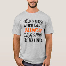Halloween - Oktober - Vikttext T Shirt