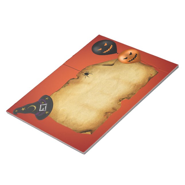 Halloween Old Parchment Hälsning Anteckningsblock (Vinklad)