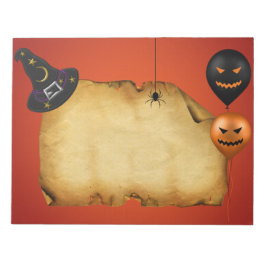 Halloween Old Parchment Hälsning Anteckningsblock