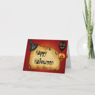 Halloween Old Parchment Hälsning Kort