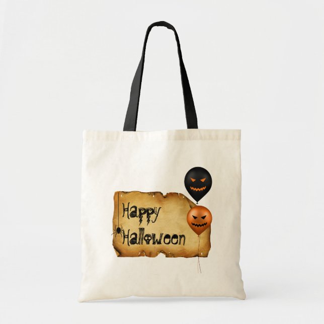 Halloween Old Parchment Hälsning Tygkasse (Framsidan)