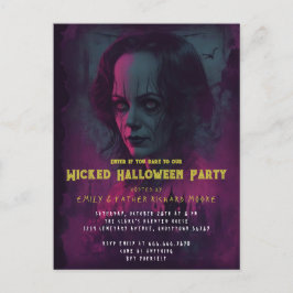 Halloween ond cirkus clown fest inbjudan
