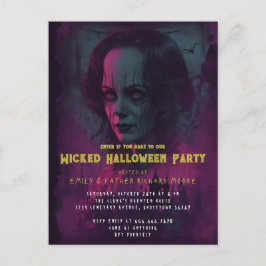 Halloween ond cirkus clown fest inbjudan