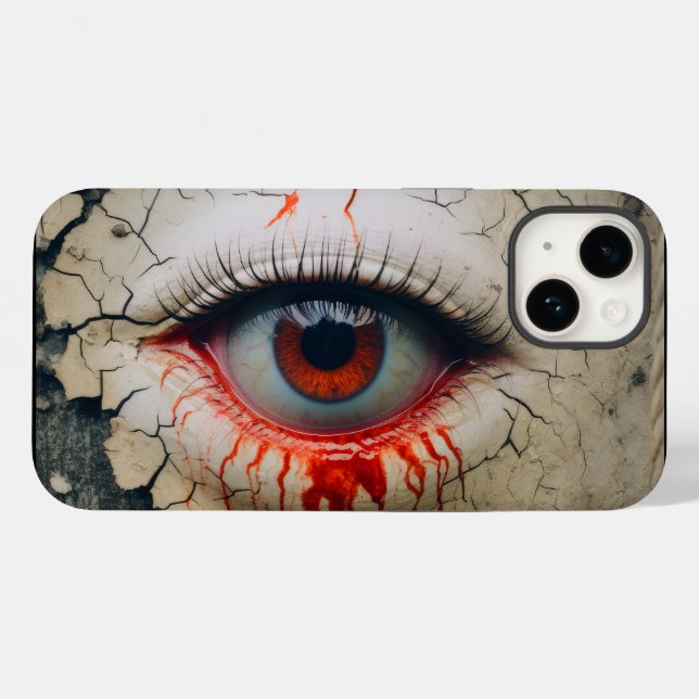 Halloween One-Eyed som Gråter Blood iphone case (Baksida (horisontell))