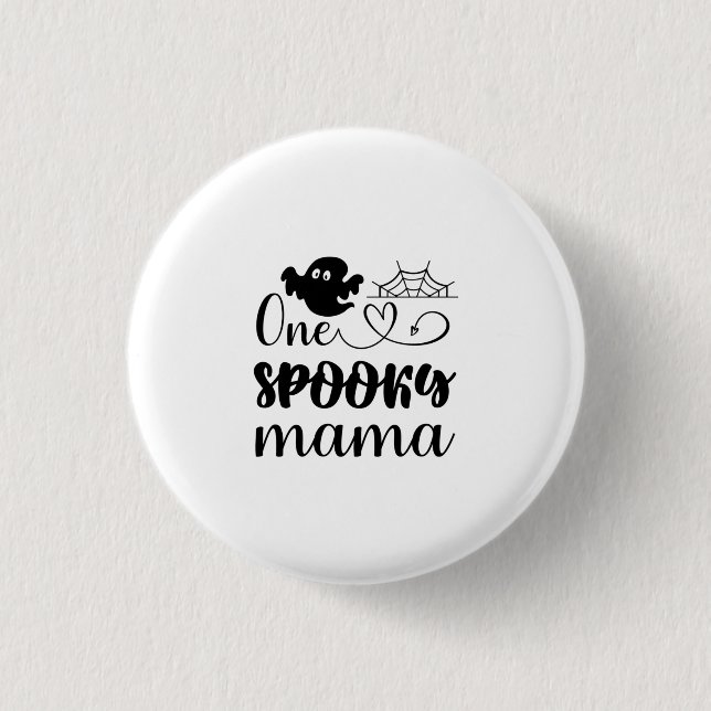 Halloween One Spooky Mamma Birthday Knapp (Framsida)