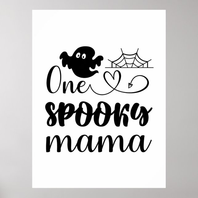 Halloween One Spooky Mamma Birthday Poster (Framsidan)