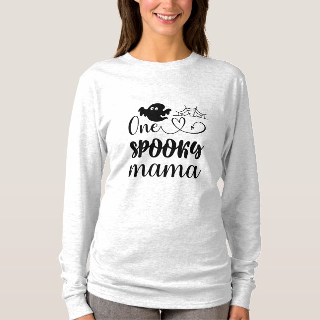 Halloween One Spooky Mamma Birthday T Shirt (Framsida)