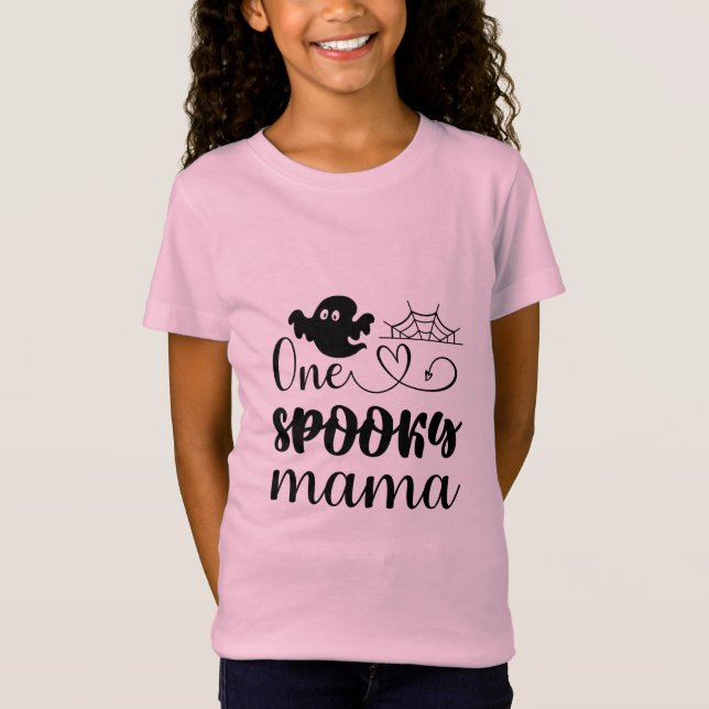 Halloween One Spooky Mamma Birthday T Shirt (Framsida)