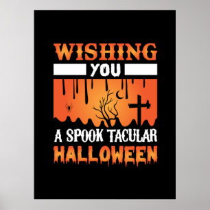 Halloween önskar dig en taloky Halloween Poster