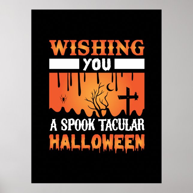 Halloween önskar dig en taloky Halloween Poster (Framsidan)
